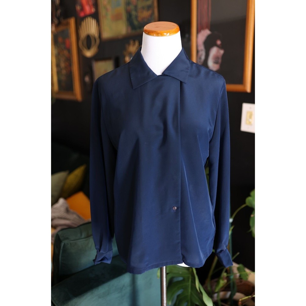 Vintage Pendleton Sophisticates Blue Shirt Womens Size 10P